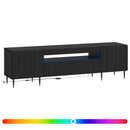 LED TV-skab Sort Konstrueret træ