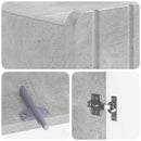 Toilet Skab ZWOLLE Betongrå 66 x 25,5 x 190 cm Konstrueret træ