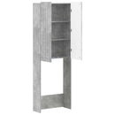 Toilet Skab ZWOLLE Betongrå 66 x 25,5 x 190 cm Konstrueret træ