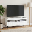 LED TV-skab Hvid højglans Konstrueret træ