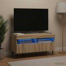 LED TV-skab ZWOLLE 81 x 35 x 43 cm Sonoma-eg Konstrueret træ