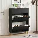 Sko skab ARNHEM 78 x 24 x 103 cm Konstrueret træ Sort
