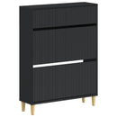 Sko skab ARNHEM 78 x 24 x 103 cm Konstrueret træ Sort