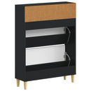 Sko skab ARNHEM 78 x 24 x 103 cm Konstrueret træ Sort