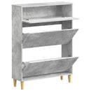 Sko skab ARNHEM 78 x 24 x 103 cm Konstrueret træ Betongrå