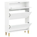 Sko skab ARNHEM 78 x 24 x 103 cm Konstrueret træ Hvid højglans