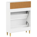 Sko skab ARNHEM 78 x 24 x 103 cm Konstrueret træ Hvid højglans