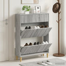 Sko skab ARNHEM 78 x 24 x 103 cm Konstrueret træ Grå Sonoma