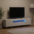 LED TV-skab Hvid Konstrueret træ