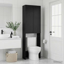 Toilet Skab ARNHEM Sort 66 x 25,5 x 190 cm Konstrueret træ