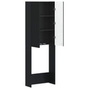Toilet Skab ARNHEM Sort 66 x 25,5 x 190 cm Konstrueret træ