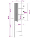 Toilet Skab ARNHEM Sonoma-eg 66 x 25,5 x 190 cm Konstrueret træ