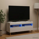 LED TV-skab Hvid Konstrueret træ
