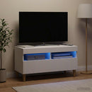 LED TV-skab Hvid Konstrueret træ