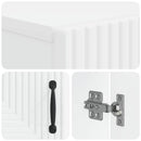 Sko skab HAARLEM 59,5 x 39,5 x 89,5 cm Konstrueret træ Hvid