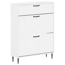 Sko skab HAARLEM 78 x 24 x 103 cm Konstrueret træ Hvid