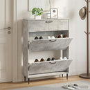 Sko skab HAARLEM 78 x 24 x 103 cm Konstrueret træ Betongrå