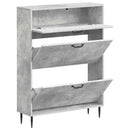 Sko skab HAARLEM 78 x 24 x 103 cm Konstrueret træ Betongrå
