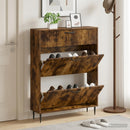 Sko skab HAARLEM 78 x 24 x 103 cm Konstrueret træ Røget eg