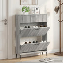 Sko skab HAARLEM 78 x 24 x 103 cm Konstrueret træ Grå Sonoma