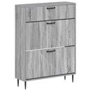 Sko skab HAARLEM 78 x 24 x 103 cm Konstrueret træ Grå Sonoma
