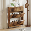 Sko skab HAARLEM 78 x 24 x 103 cm Konstrueret træ Gammelt træ