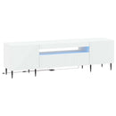 LED TV-skab Hvid Konstrueret træ