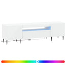 LED TV-skab Hvid Konstrueret træ