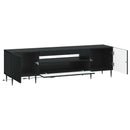 LED TV-skab Sort Konstrueret træ
