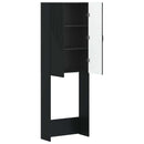 Toilet Skab HAARLEM Sort 66 x 25,5 x 190 cm Konstrueret træ