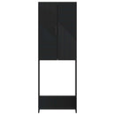 Toilet Skab HAARLEM Sort 66 x 25,5 x 190 cm Konstrueret træ