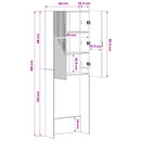 Toilet Skab HAARLEM Grå Sonoma 66 x 25,5 x 190 cm