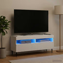 LED TV-skab Hvid Konstrueret træ