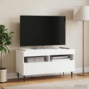 LED TV-skab Hvid Konstrueret træ