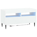 LED TV-skab Hvid Konstrueret træ