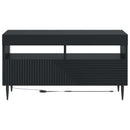 LED TV-skab Sort Konstrueret træ
