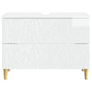 Badeværelsesskabsunder DELFT Hvid højglans 82 x 41 x 59 cm