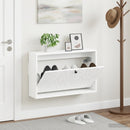 Vægmonteret Skoskab DELFT 71 x 17 x 43 cm Konstrueret træ Hvid