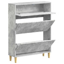 Sko skab DELFT 78 x 24 x 103 cm Konstrueret træ Betongrå