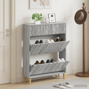 Sko skab DELFT 78 x 24 x 103 cm Konstrueret træ Grå Sonoma