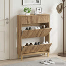 Sko skab DELFT 78 x 24 x 103 cm Konstrueret træ Artisan-eg