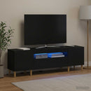 LED TV-skab Sort Konstrueret træ
