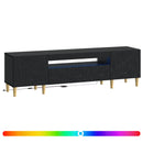 LED TV-skab Sort Konstrueret træ