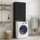 Toilet Skab DELFT Sort 66 x 25,5 x 190 cm Konstrueret træ