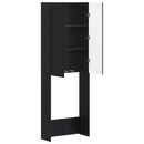 Toilet Skab DELFT Sort 66 x 25,5 x 190 cm Konstrueret træ