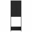Toilet Skab DELFT Sort 66 x 25,5 x 190 cm Konstrueret træ