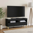 LED TV-skab Sort Konstrueret træ