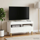 LED TV-skab Hvid Konstrueret træ