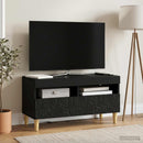 LED TV-skab Sort Konstrueret træ
