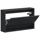 Vægmonteret Skoskab HOORN 71 x 17 x 43 cm Konstrueret træ Sort